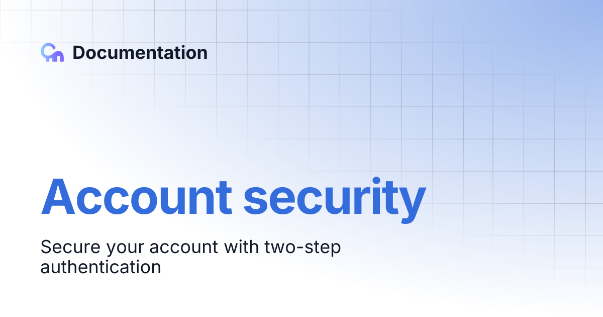 Account security | Documentation