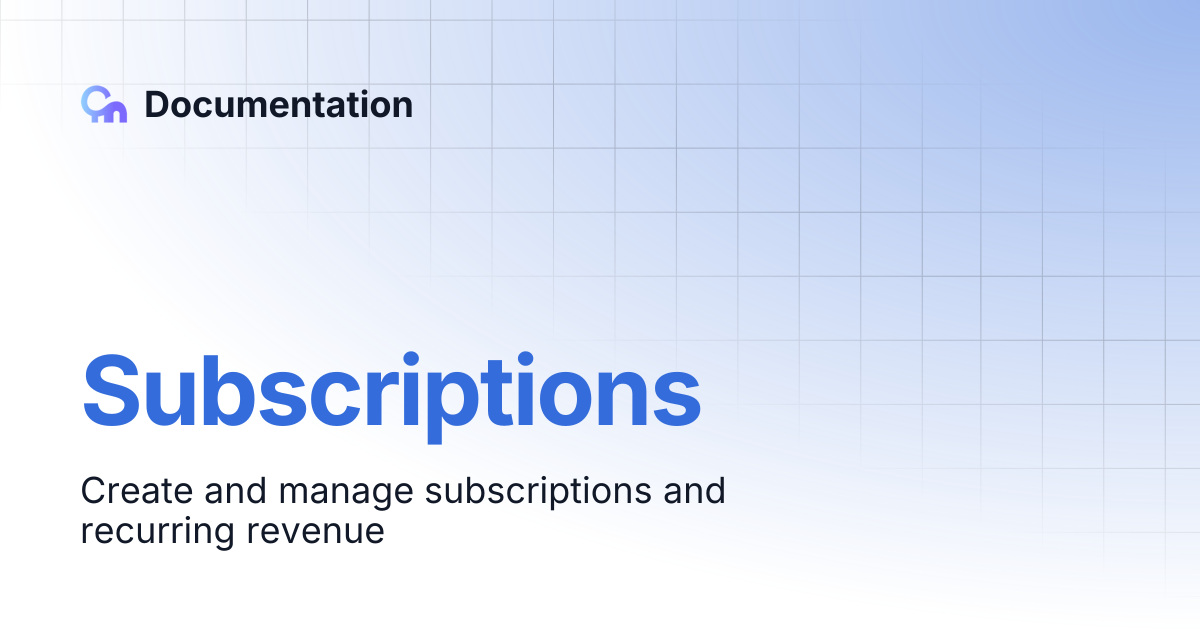 Subscriptions | Documentation
