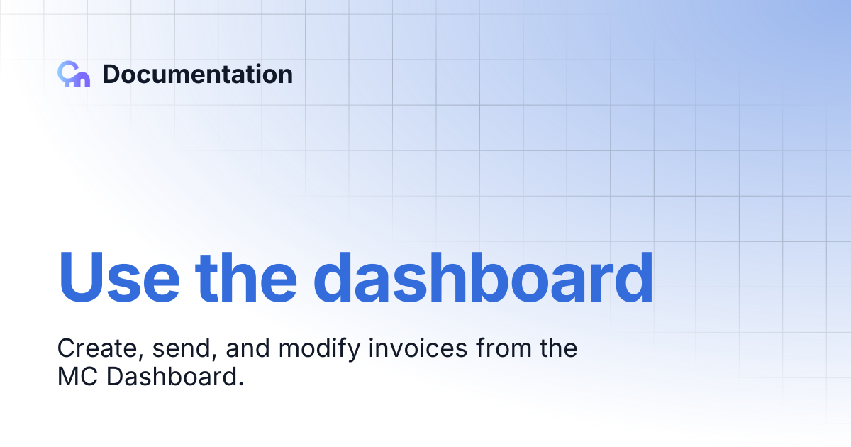 Use the dashboard | Documentation