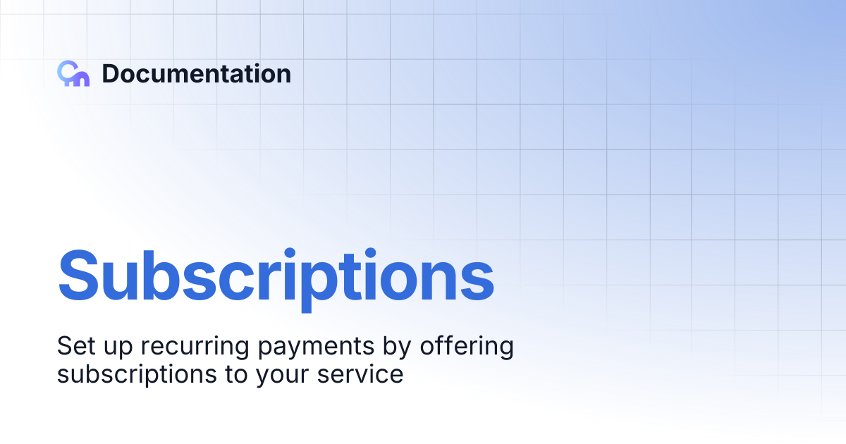 Subscriptions | Documentation